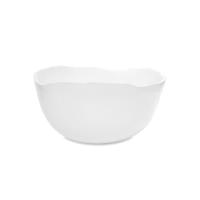 Vida Nube Osaka Medium Bowl White | Bone & Brass