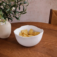 Vida Nube Osaka Medium Bowl White - Bowl Detail | Bone & Brass