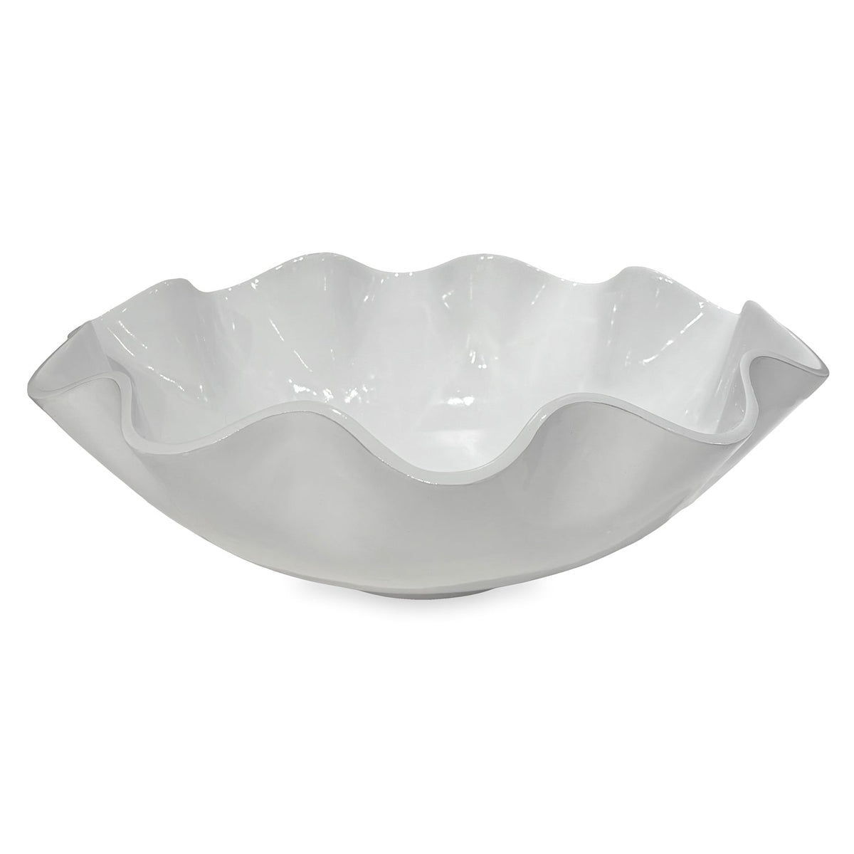 White Havana Carola Extra Large Serving Bowl | Bone & Brass