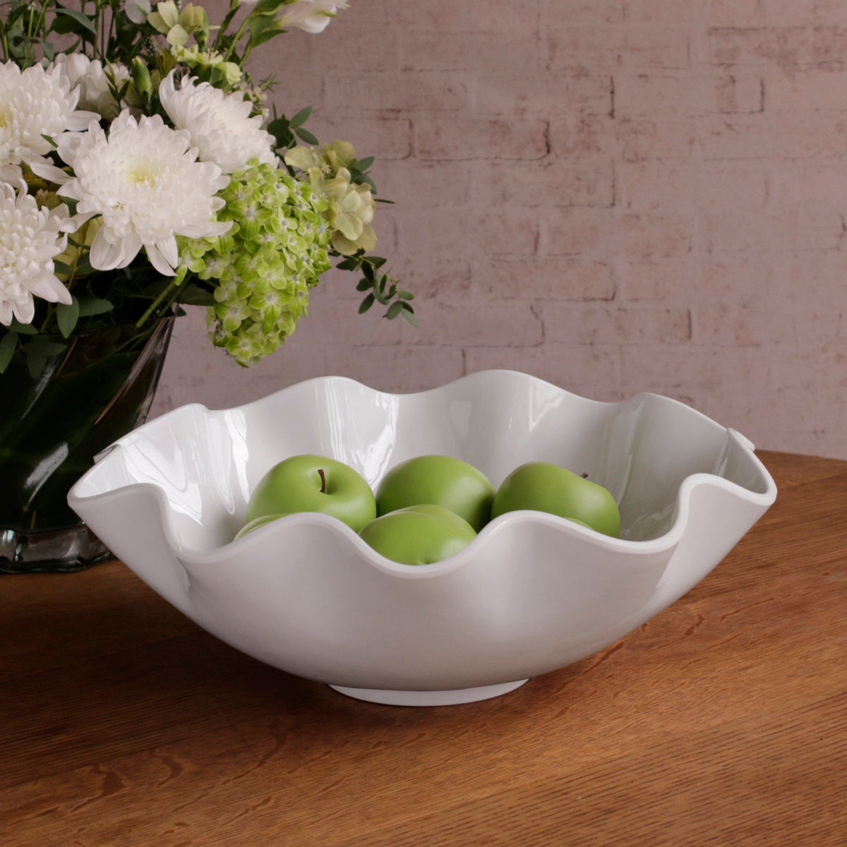 White Havana Carola Extra Large Serving Bowl - Bowl Detail | Bone & Brass