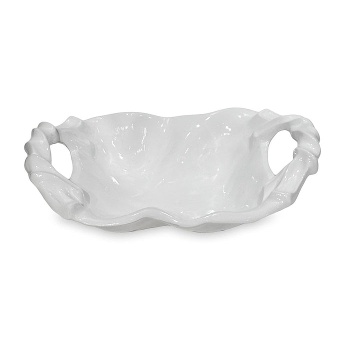 Vida White Sasha Small Bowl with Handles