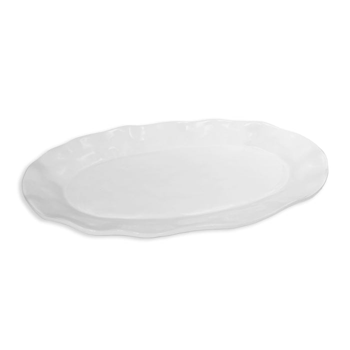 Vida Nube Large Oval Tray (White) | Bone & Brass