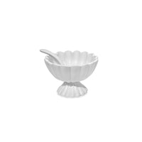 Vida Vienna Mini Pedestal Spoon White | Bone & Brass
