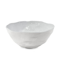 Vida Nube Large Deep Round Bowl White | Bone & Brass