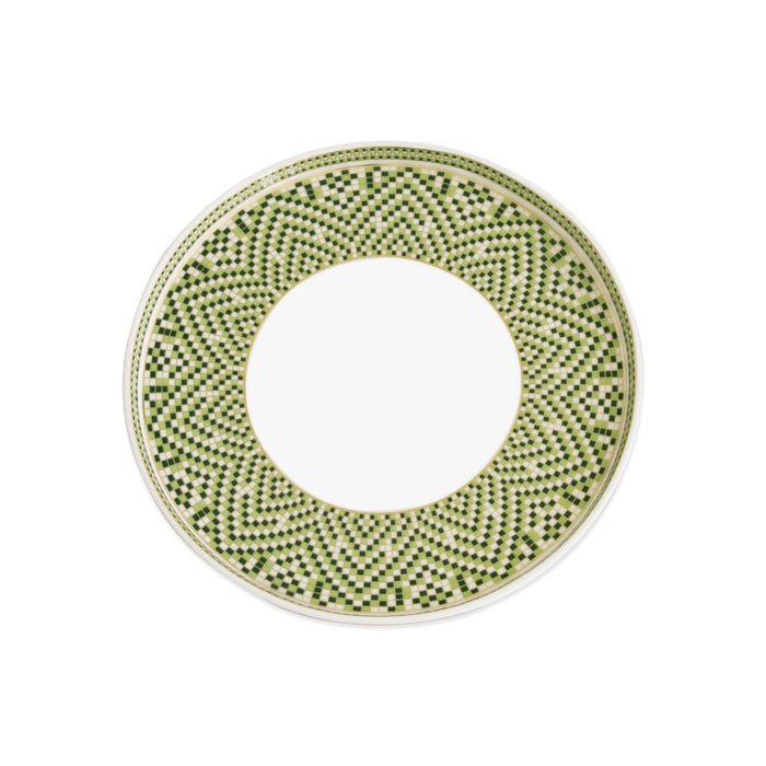 Ceramic Ravenna Salad Plate Set 4 Green & Gold
