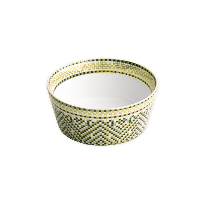 Ceramic Ravenna Cereal Bowl Set 4 Green & Gold | Bone & Brass