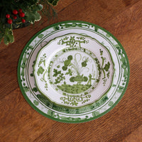 Green & White Faenza Dinner Plate Set of 4