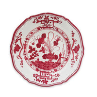 White & Red Faenza Dinner Plate Set of 4
