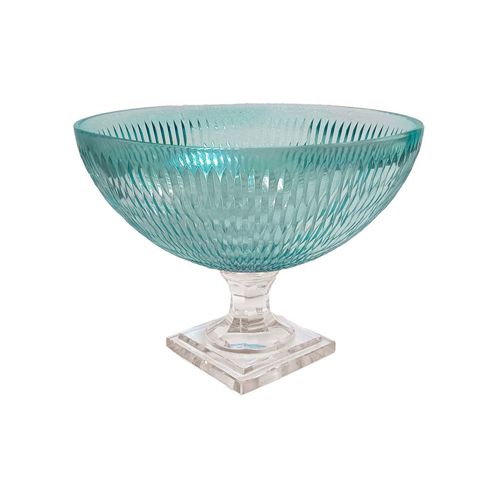 Glass Eclat Centerpiece Pale Blue & Clear | Bone & Brass
