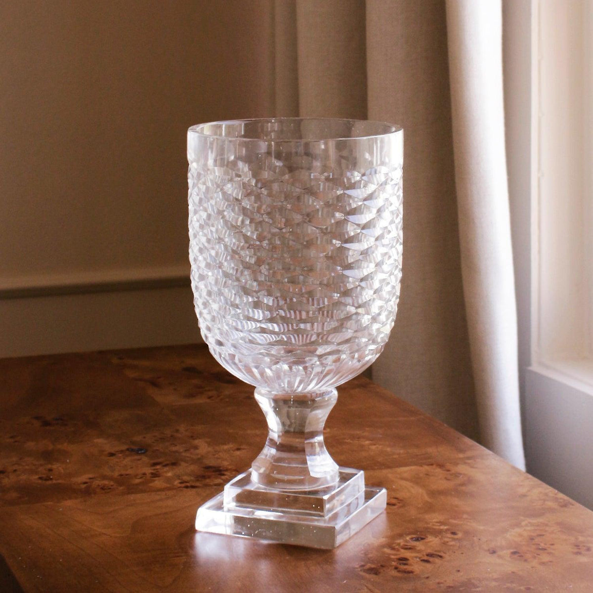 Glass Eclat Small Hurricane Clear - Hurricane Glass Detail | Bone & Brass