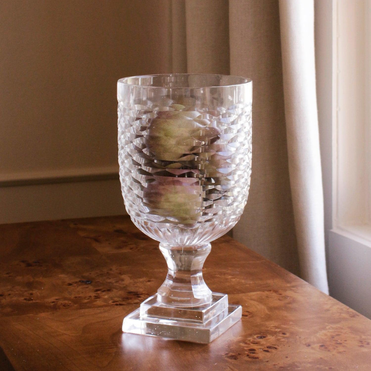 Glass Eclat Small Hurricane Clear - Hurricane Detail | Bone & Brass