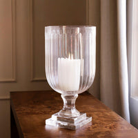 Glass Eclat Large Hurricane Clear - Hurricane Glass Detail | Bone & Brass