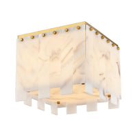 Rubbed Brass Viviana Flush Mount