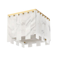 Rubbed Brass Viviana Flush Mount