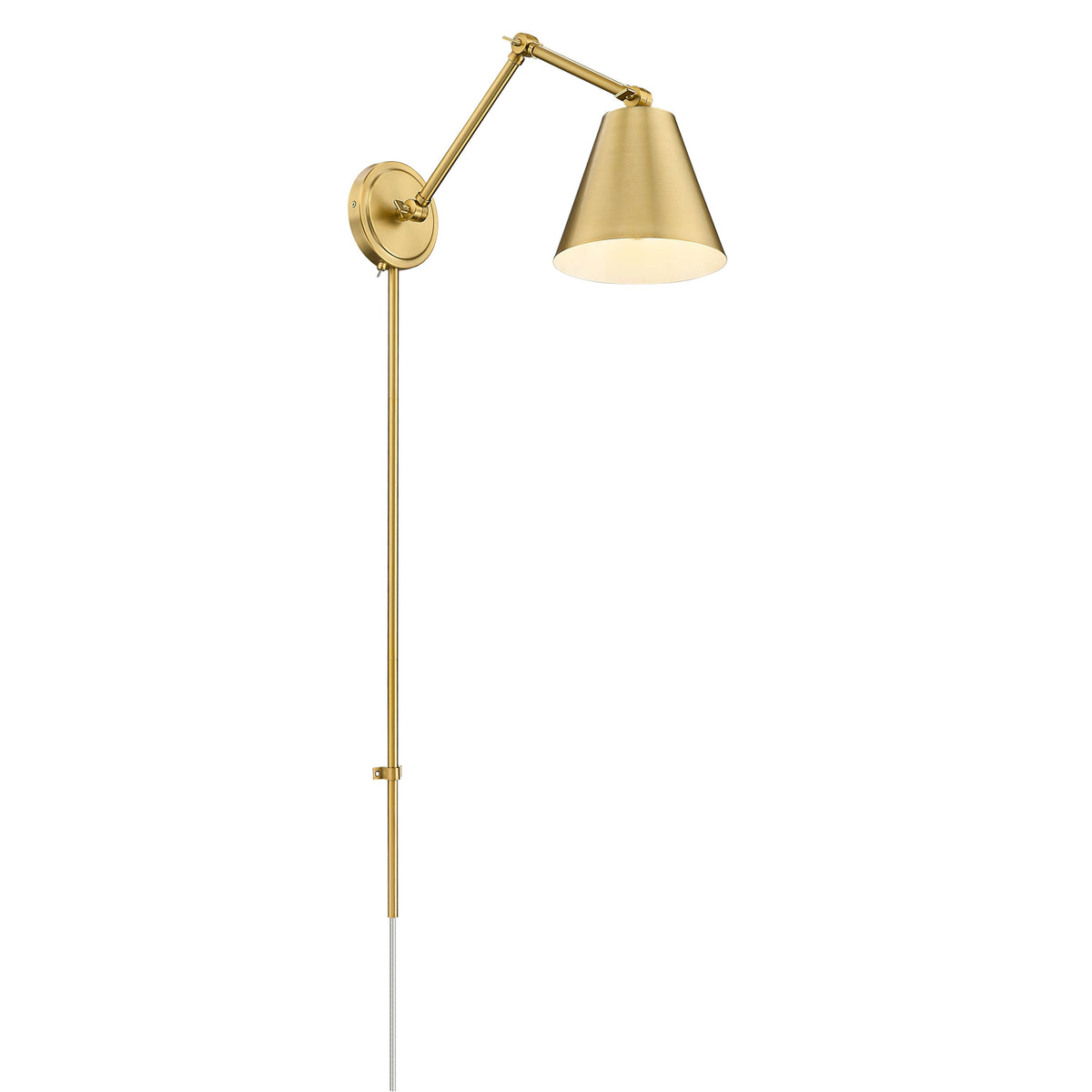 Modern Gold Adjustable Cone Sconce