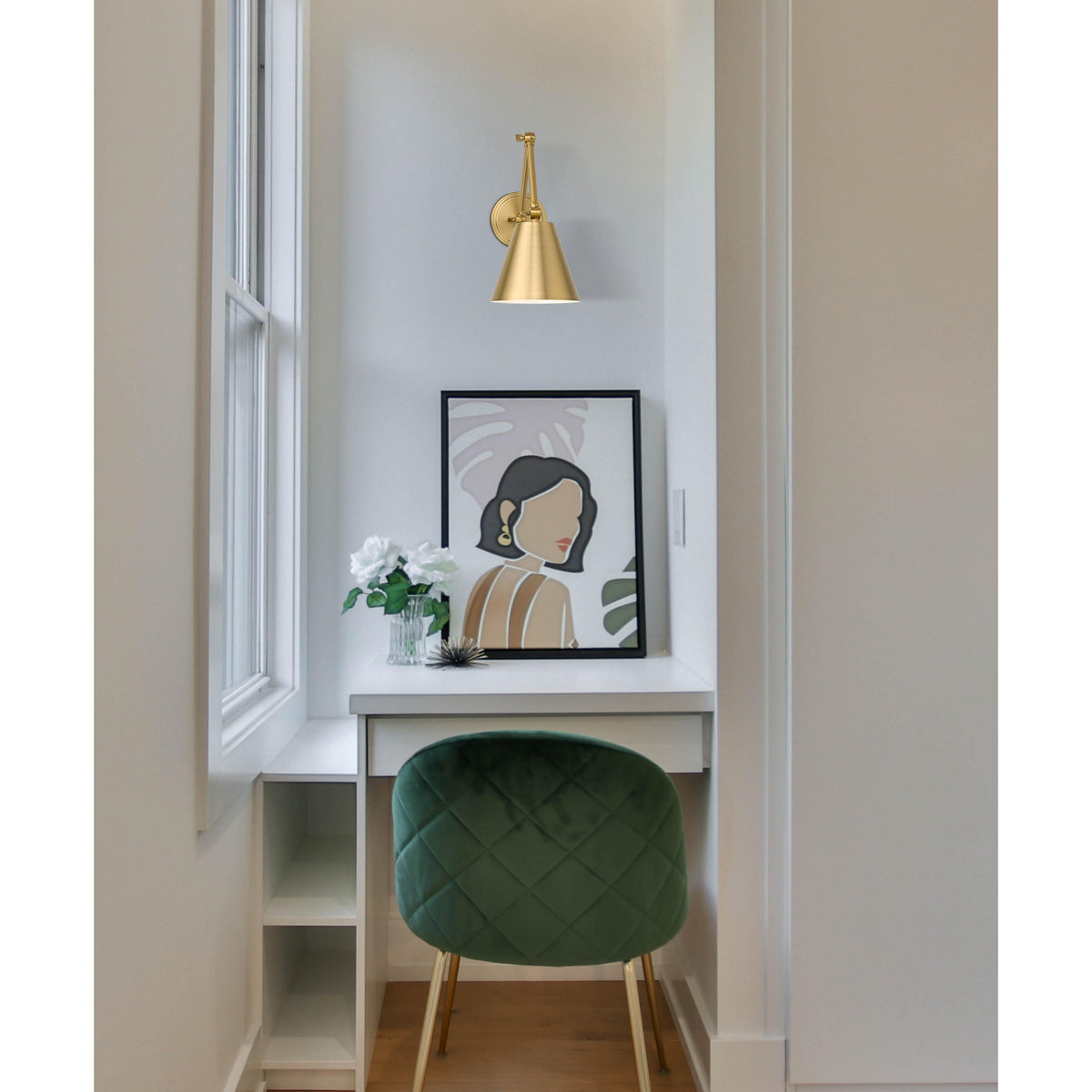 Modern Gold Adjustable Cone Sconce