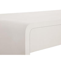 Ilona Oyster Shagreen & Brass Desk - Desk View | Bone & Brass
