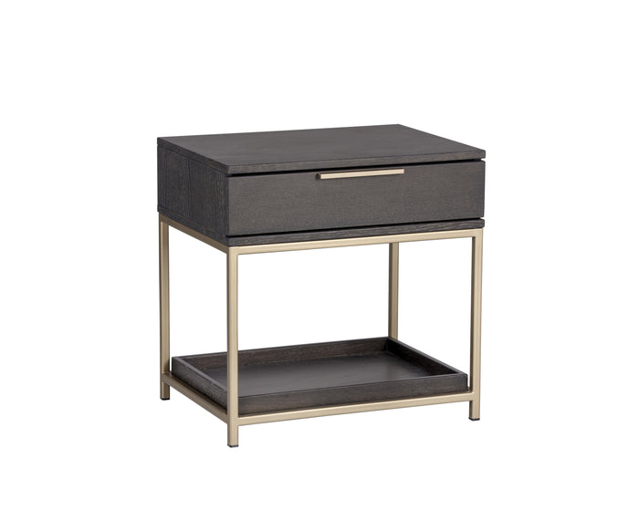 Rebel Small - Gold - Charcoal Grey Nightstand