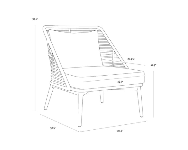 Andria Palazzo Taupe Lounge Chair