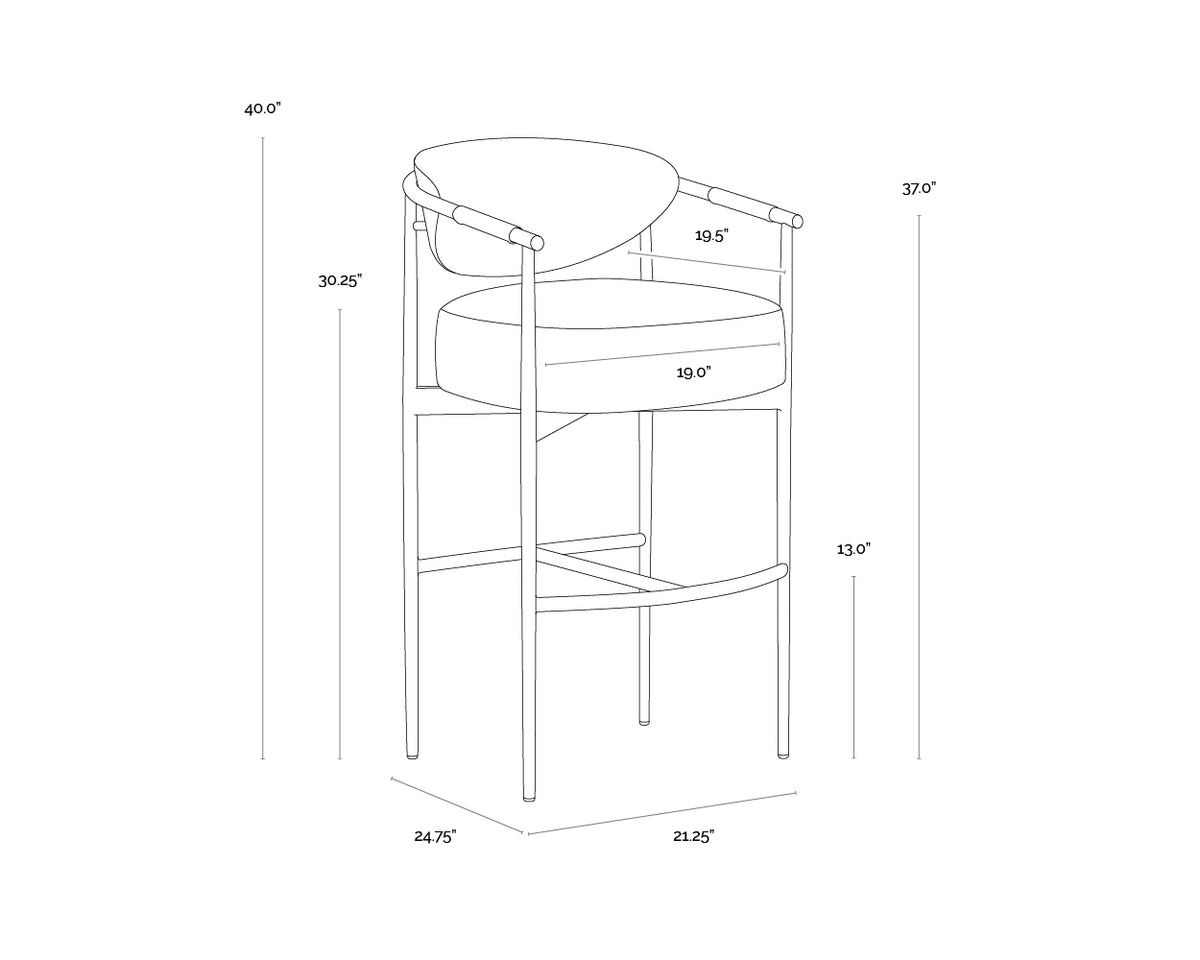 Heloise Barstool Bravo Black