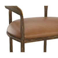 Zanatta Hammered Brass & Tan Leather Counter Stool - Stool View | Bone & Brass