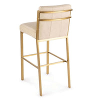 Chantal Cappuccino Leather Bar Stool