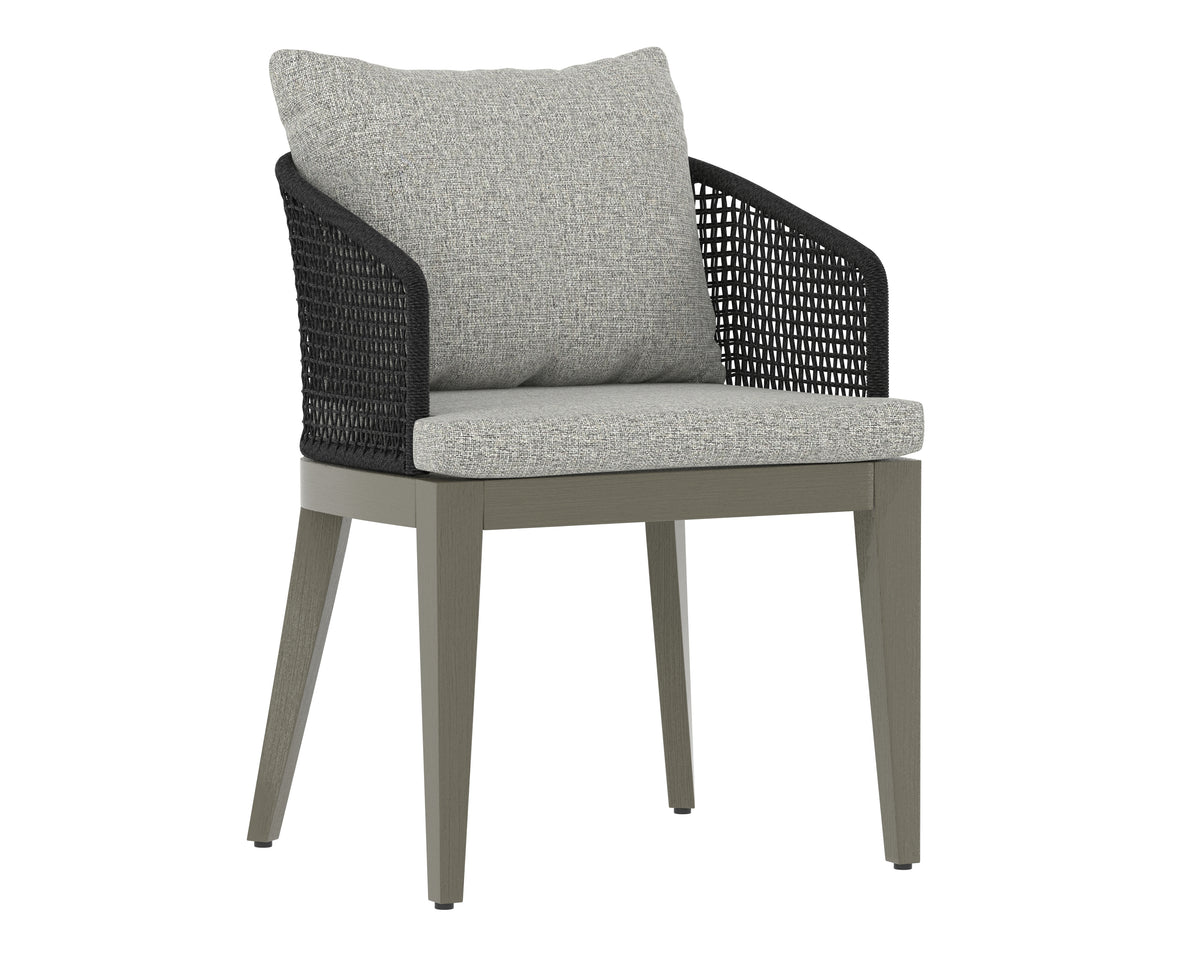 Capri Dining Smoke Grey - Copacabana Marble Armchair