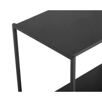Eiffel Low Bookcase - Medium - Black - Bookcase Side View | Bone & Brass
