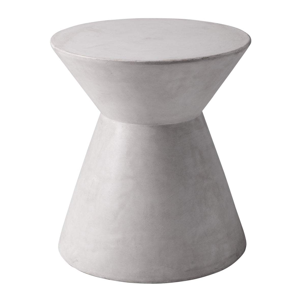 Astley White Concrete Hourglass Side Table