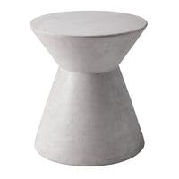 Astley White Concrete Hourglass Side Table