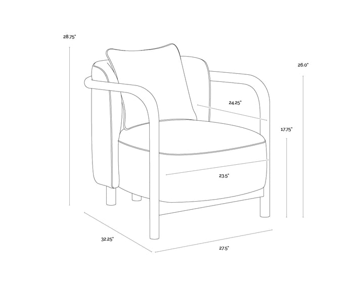 Beatrice Dove Cream Lounge Chair