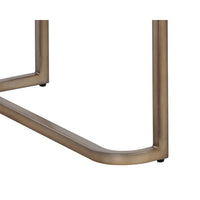 Jamille Cream & Warm Brass Desk - Desk Side View | Bone & Brass