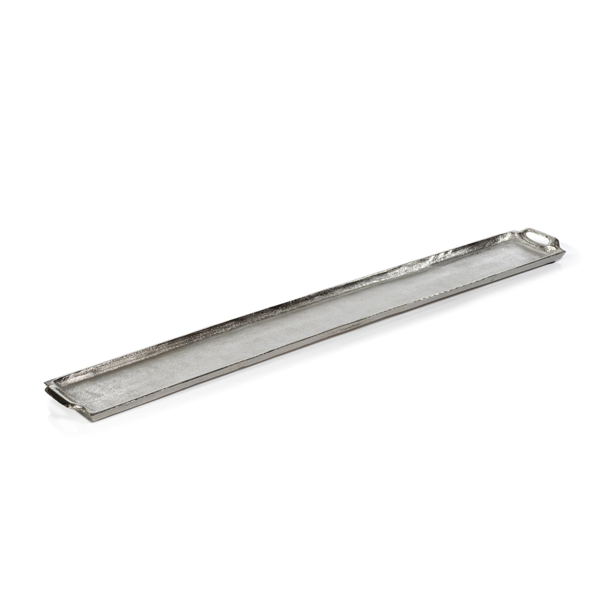 40-Inch Long Nickel Decorative Tray - Tray View | Bone & Brass