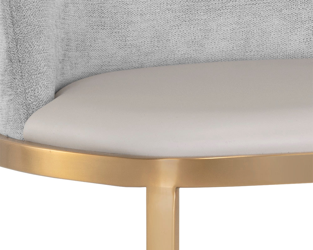 Dover Stone Gray & Gold Counter Stool