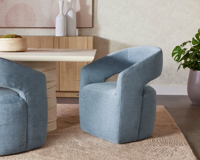 Lloret Wheeled Dining Danny Iceberg Armchair