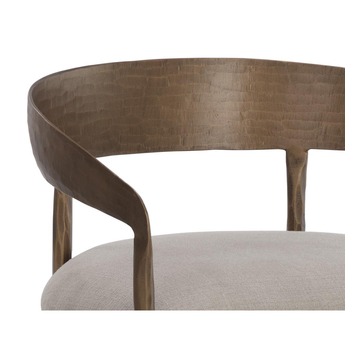 Zanatta Counter Stool - Zenith Taupe Grey - Stool Side View | Bone & Brass