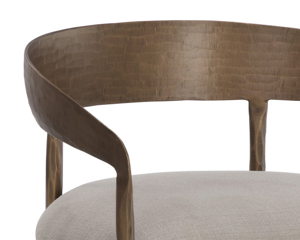 Zanatta Hammered Brass Counter Stool