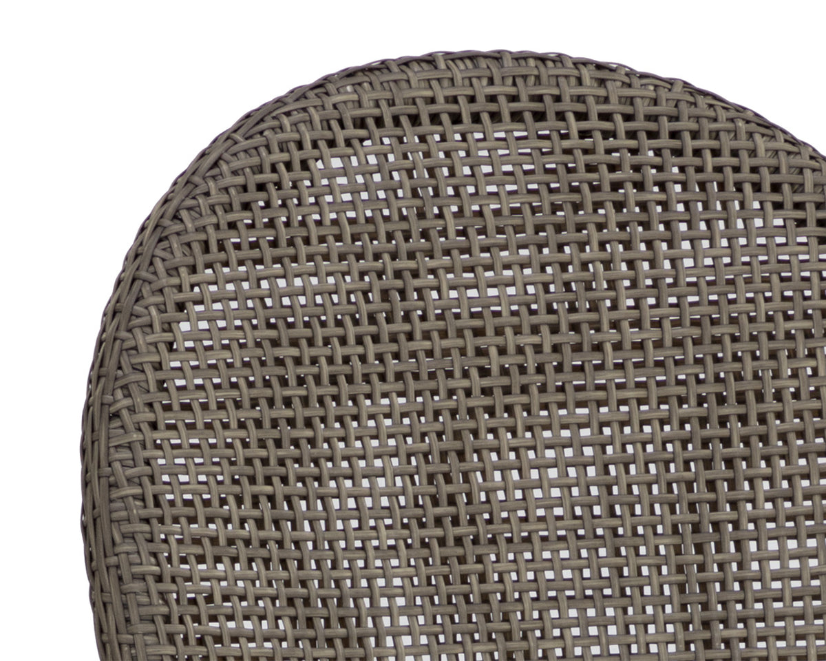 Calandri Grey Wicker & Cream Outdoor Counter Stool