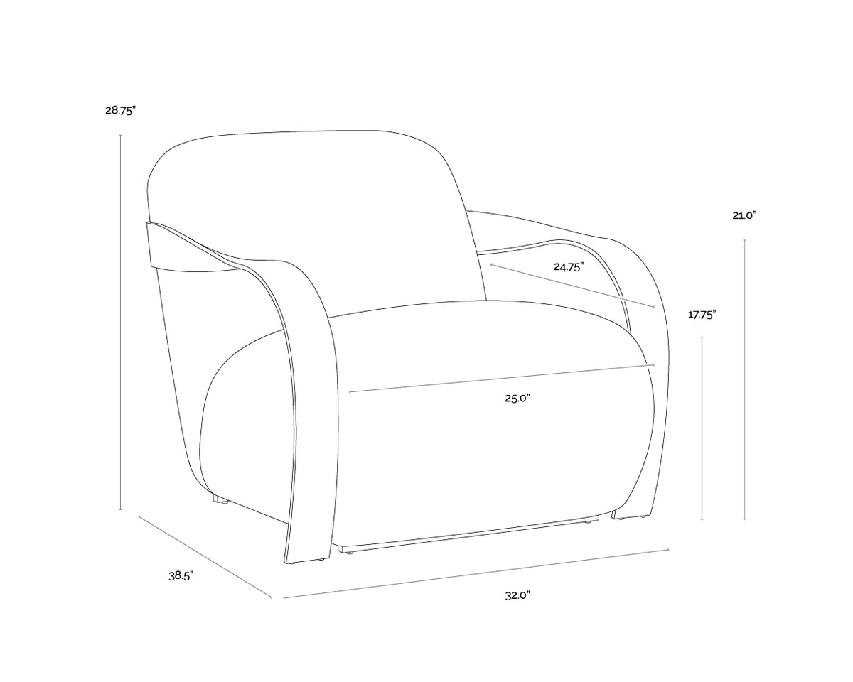 Sonesta Dark Bronze - Helios Check Black Lounge Chair