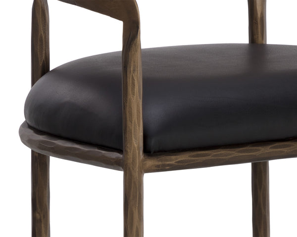 Zanatta Barstool Charcoal Black Leather