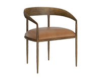 Zanatta Dining Tan Leather Armchair