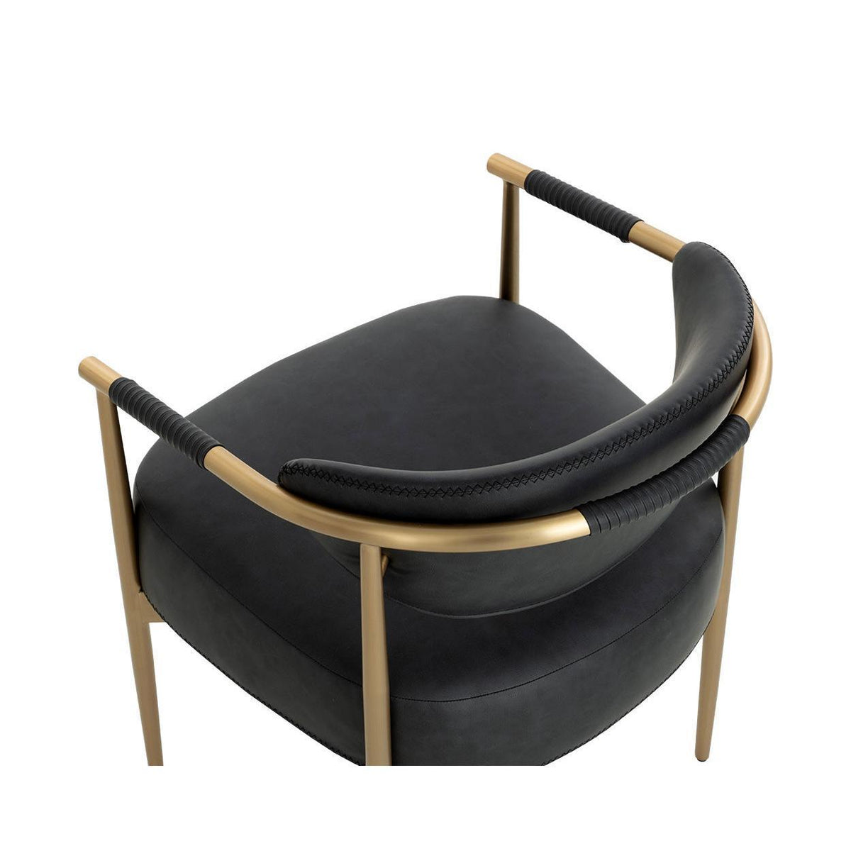 Heloise Dining Armchair - Bravo Black - Chair Detail | Bone & Brass