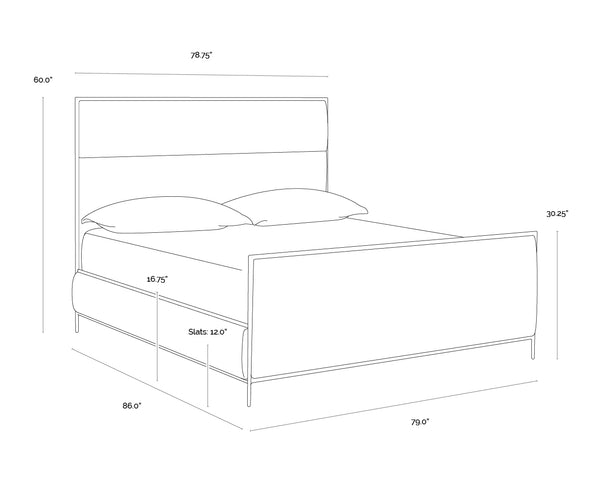 Yasmine King - Zenith Alabaster Bed