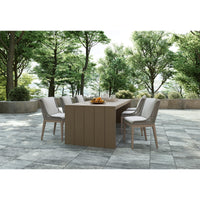 Sorrento Grey Woven Dining Chair - Outdoor Dining Chair Side View | Bone & Brass
