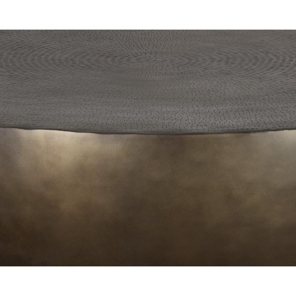Cale Bronze Aluminum Indoor & Outdoor Coffee Table - Table View | Bone & Brass