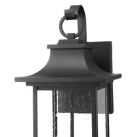 Black Seedy Glass Outdoor Wall Lantern