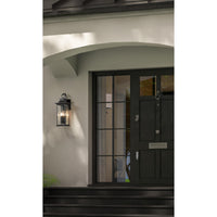 Black Seedy Glass Outdoor Wall Lantern