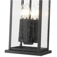 Black Seedy Glass Outdoor Pendant
