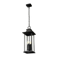 Black Seedy Glass Outdoor Pendant