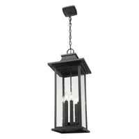 Black Oversized Seedy Glass Outdoor Pendant